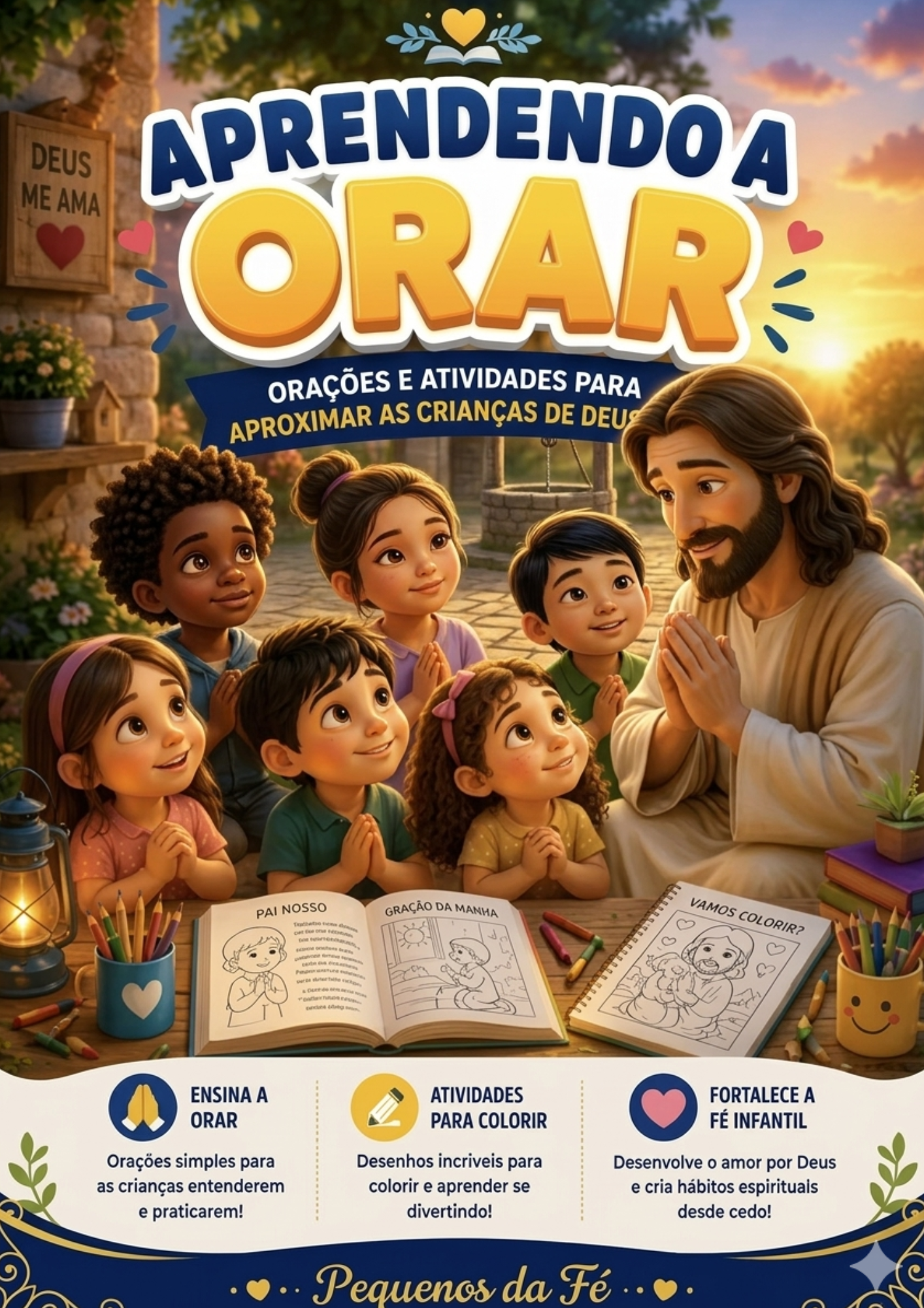 IMAGEM APRENDENDO A ORAR - PEQUENO DA FE